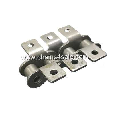 Roller chain with attachment
